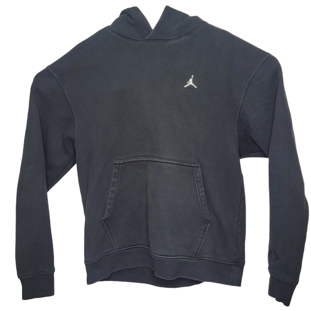 Nike Air Jordan Jumpman Legacy Sweater Retro Hoodie Black Size Medium Stitched